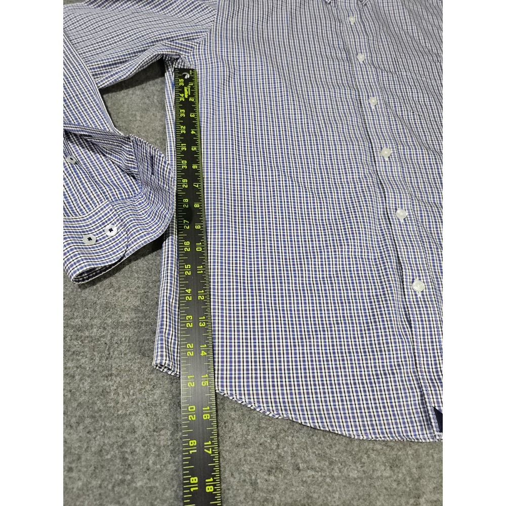 UNTUCKit Shirt Mens M Button Front Red Blue Check Long Sleeve Casual Slim Fit - Picture 6 of 12
